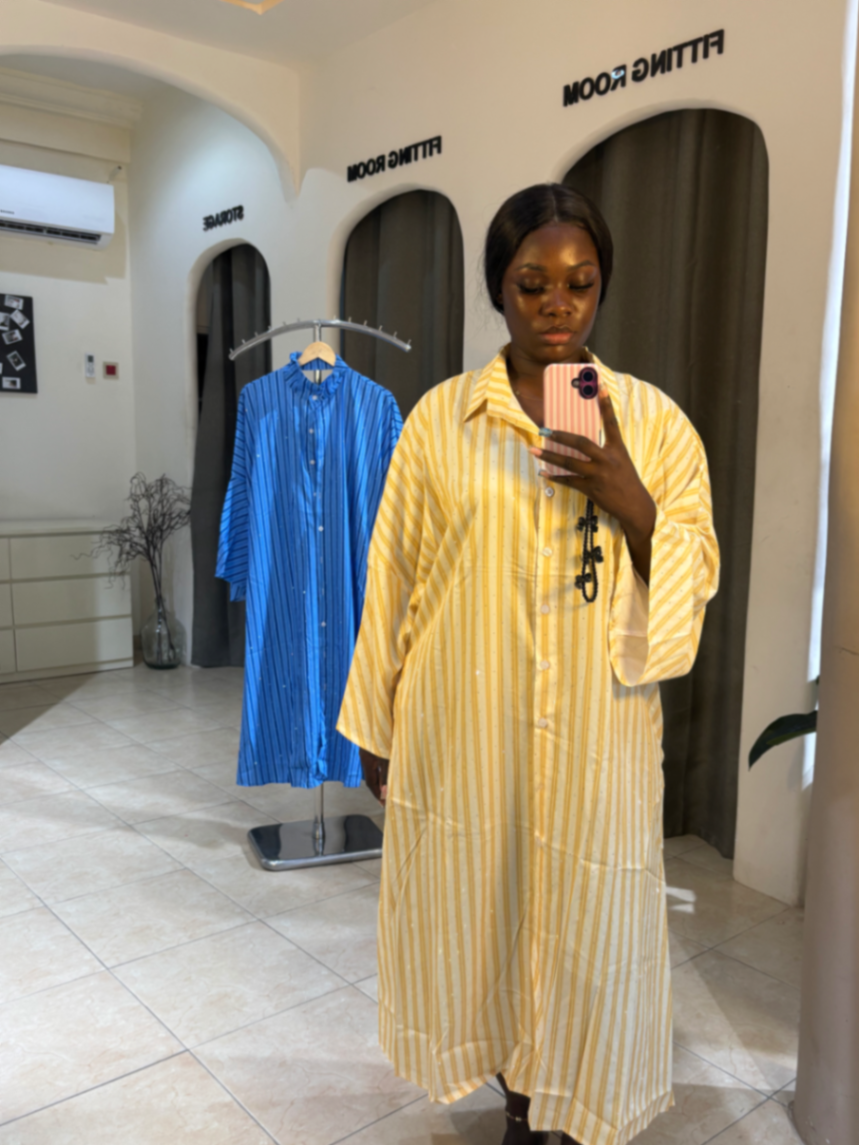 Free Stripe Shirt Dress