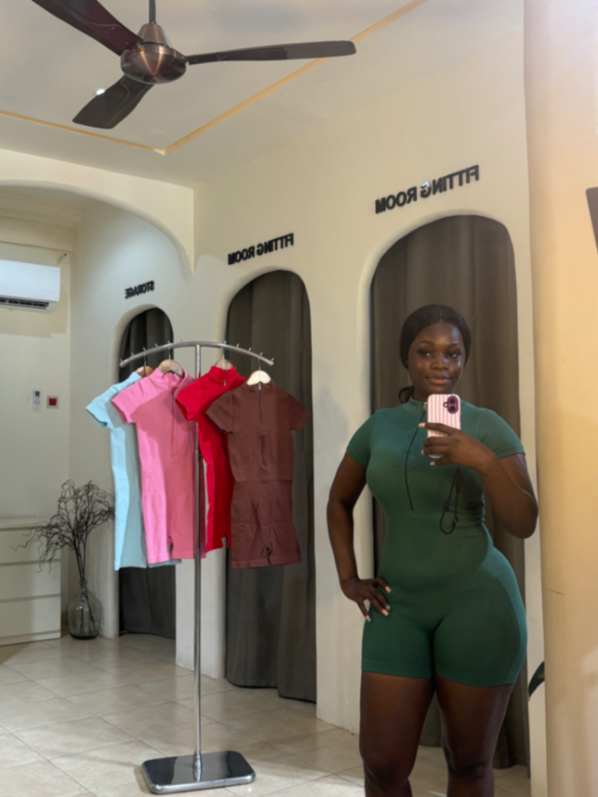 Zipper Seamless Romper 