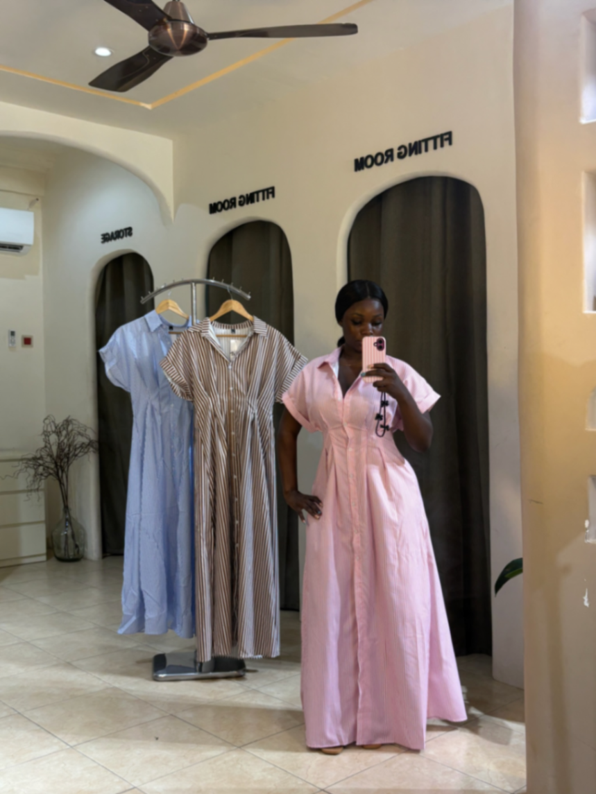 Tiny Waist Shirt Dress 